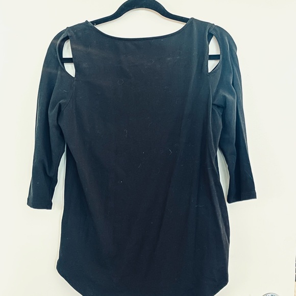 Black stretch cutout top - Picture 4 of 9